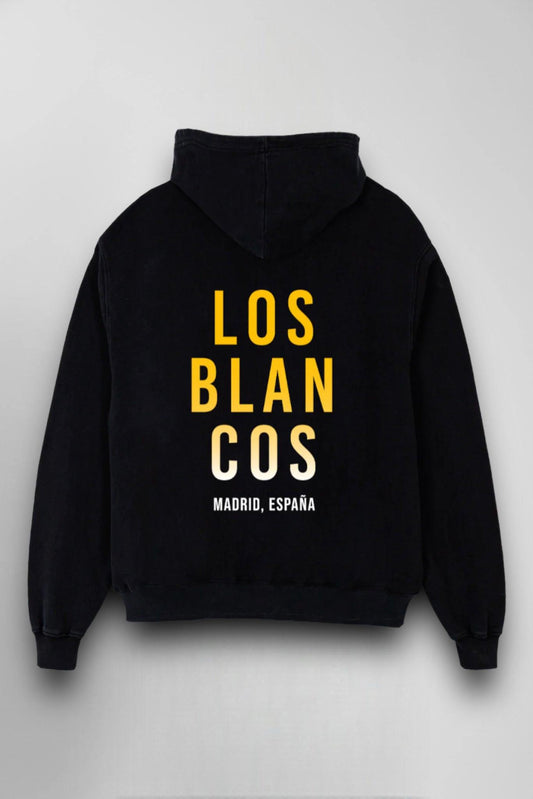 LOS BLANCOS Oversized Hoodie #4 Black - #TWELVE. Streetwear