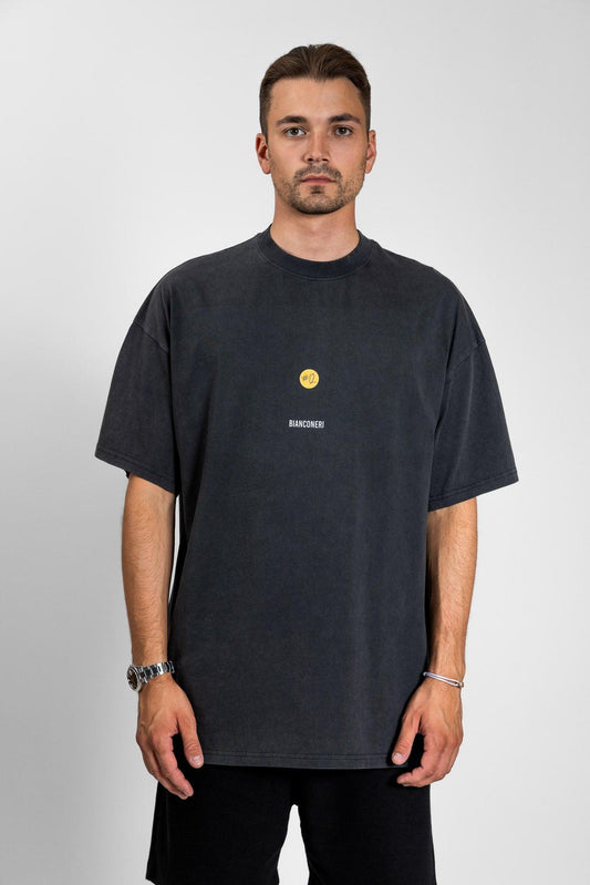 BIANCONERI T-Shirt #3 Vintage Black - #TWELVE. Streetwear