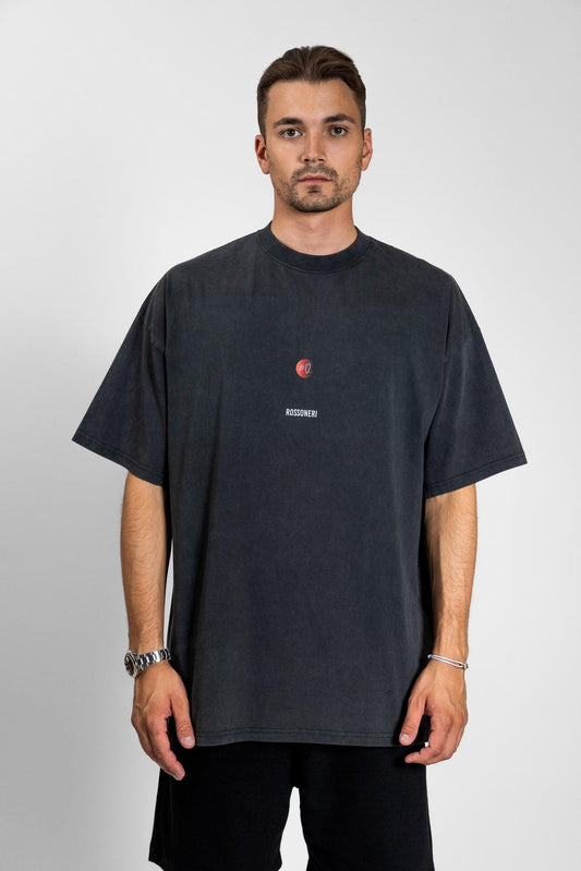 ROSSONERI T-Shirt #3 Vintage Black - #TWELVE. Streetwear